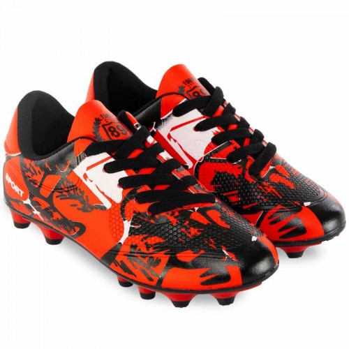 Бутси футбольні дитячі PlayGame Sport розмір 32, червоний-чорний, код: 7863-2_32