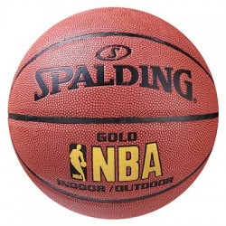 М"яч баскетбольний Spalding №7 PU NBA Gold, код: 2SPL7-PU/GL-WS