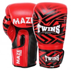 Боксерські рукавиці шкіряні Twins 14 унцій, червоний, код: BO-5067_14R Боксерські рукавиці шкіряні Twins 14 унцій, червоний, код: BO-5067_14R