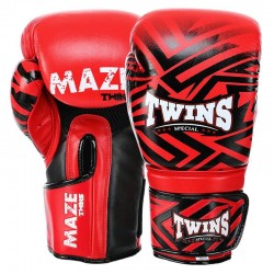 Боксерські рукавиці шкіряні Twins 14 унцій, червоний, код: BO-5067_14R Боксерські рукавиці шкіряні Twins 14 унцій, червоний, код: BO-5067_14R