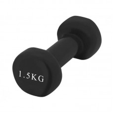 Гантель вінілова PowerPlay 1х1,5 кг, чорний, код: PP_4121_1,5kg