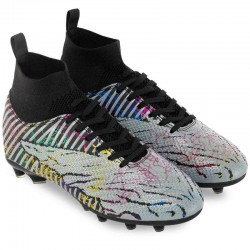 Бутси футбольні дитячі з носком PlayGame розмір 35, чорний-сірий, код: 150-35-39-2_35