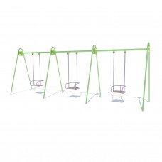 Гойдалки потрійні металеві Miros 5810х1400х2110 мм, код: DIO311 Гойдалки потрійні металеві Miros 5810х1400х2110 мм, код: DIO311