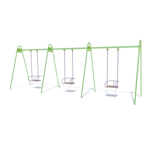 Гойдалки потрійні металеві Miros 5810х1400х2110 мм, код: DIO311 Гойдалки потрійні металеві Miros 5810х1400х2110 мм, код: DIO311