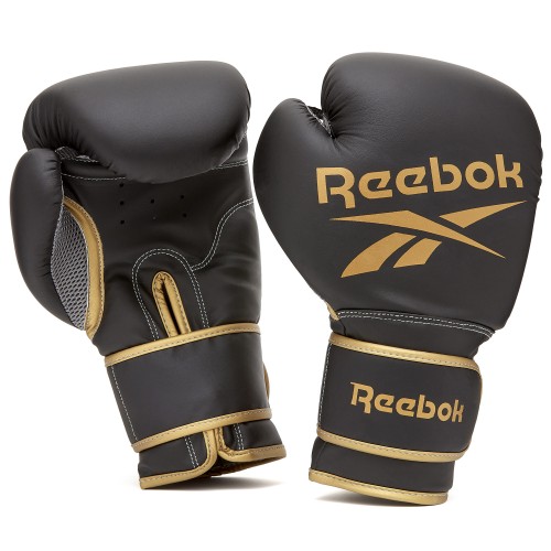 Боксерські рукавички Reebok RSCB-12010GB-14 14 унцій, чорний-жовтий, код: RSCB-12010GB-14-IA