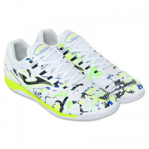 Взуття для футзалу чоловіче Joma Maxima 44-EUR/43-UKR, білий-салатовий, код: MAXS2432IN_43WLG Взуття для футзалу чоловіче Joma Maxima 44-EUR/43-UKR, білий-салатовий, код: MAXS2432IN_43WLG