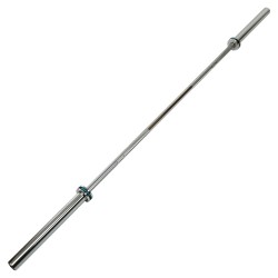 Гриф для штанги сталевий хромований Олімпійський прямий LiveUp 2,2м, ø50мм, код: LP8052