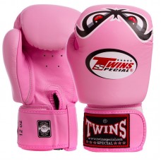 Рукавички боксерські шкіряні Twins 12 унцій, рожевий, код: FBGVL3-25_12P