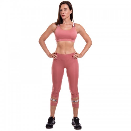Комплект спортивний жіночий (лосини та топ) V&X S (42-44), рожевий, код: SP129-CK8000_SP