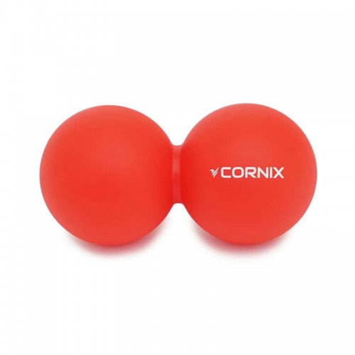 Масажний м"яч Cornix Lacrosse DuoBall 126х63 мм, червоний, код: XR-0112 Масажний м"яч Cornix Lacrosse DuoBall 126х63 мм, червоний, код: XR-0112