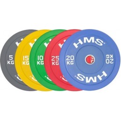 Комплект прогумованих олімпійських дисків HMS CBR 150 кг, код: M-10048887-IN Комплект прогумованих олімпійських дисків HMS CBR 150 кг, код: M-10048887-IN