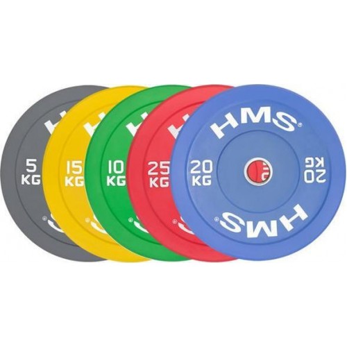 Комплект прогумованих олімпійських дисків HMS CBR 150 кг, код: M-10048887-IN Комплект прогумованих олімпійських дисків HMS CBR 150 кг, код: M-10048887-IN