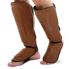 Захист гомілки та стопи для єдиноборств Hard Touch, розмір M, коричневий, код: BO-4229_MBR