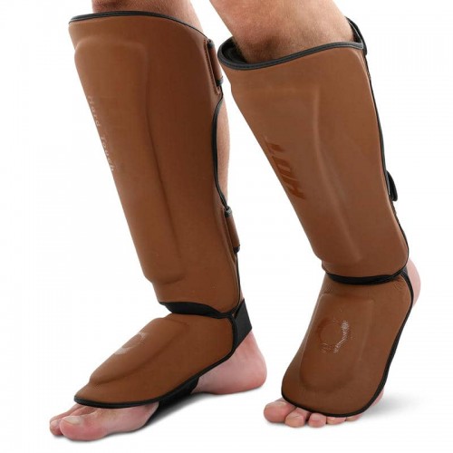 Захист гомілки та стопи для єдиноборств Hard Touch, розмір M, коричневий, код: BO-4229_MBR