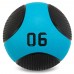 М"яч медичний медбол Medicine Ball LiveUp 6кг, чорний-синій, код: LP8112-6