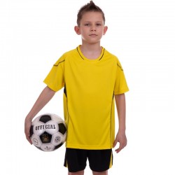 Форма футбольна дитяча PlayGame Lingo розмір 28, ріст 135-140, жовтий-чорний, код: LD-5012T_28YBK-S52