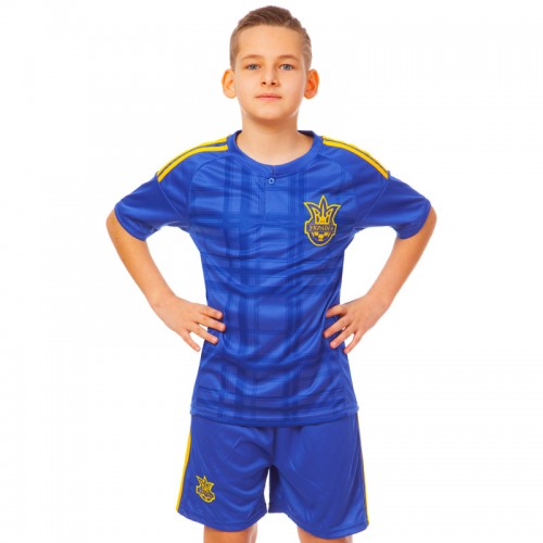 Форма футбольна дитяча PlayGame Україна Євро 2016, розмір XL-30, зріст 155-165, синій, код: CO-3900-UKR-16_XL-30BL