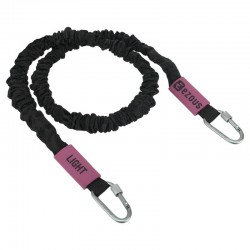 Еспандер з карабіном у захисному рукаві Ezous Resistance Tube With Cover навантаження високе, чорний, код: K-05-L