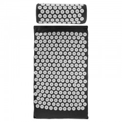 Набір масажний акупунктурний Аплікатор Кузнєцова FitGo 2в1 килимок та валик, чорний, код: FI-0134_BK Набір масажний акупунктурний Аплікатор Кузнєцова FitGo 2в1 килимок та валик, чорний, код: FI-0134_BK