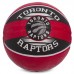 М"яч баскетбольний гумовий Spalding NBA Team Toronto Raptors №7, червоний-чорний, код: 83511Z