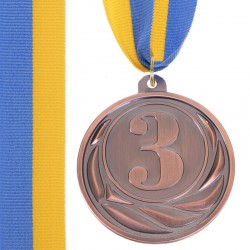 Медаль спортивна зі стрічкою SP-Sport Fame бронза, код: C-3174_B-S52