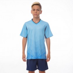 Футбольна форма підліткова PlayGame Rhomb розмір 30, ріст 150, блакитний-синій, код: 11B_30NBL