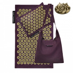 Килимок акупунктурний з подушкою 4FIZJO Eco Mat Аплікатор Кузнєцова 680x420 мм, Wine Red/Gold, код: P-5907739312907 Килимок акупунктурний з подушкою 4FIZJO Eco Mat Аплікатор Кузнєцова 680x420 мм, Wine Red/Gold, код: P-5907739312907