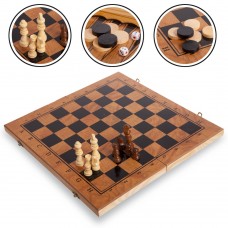Шахматы, шашки, нарды 3 в 1 ChessTour, код: S3029