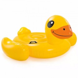 Дитячий надувний плотик Intex Каченя Yellow Duck Ride-On, 1470x1470x810 мм, код: 57556-IB