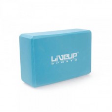 Блок для йоги LiveUp EVA Brick 229x152x76 мм, блакитний, код: 6951376103168