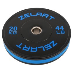 Бамперні диски гумові Zelart Bumper Plates 51мм, 20кг, чорний-синій, код: TA-4790-20