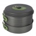 Набір посуду Bo-Camp Explorer 4 Pieces Hard Anodized Grey/Green, код: DAS301407-DA