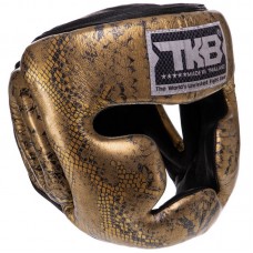 Шолом боксерський з повним захистом шкіряна Top King Super Snake M чорний-золотий, код: TKHGSS-02_MBKG-S52