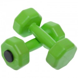 Гантелі для фітнесу пластикові Champion 2х1кг, салатовий, код: TA-9820-1_LG