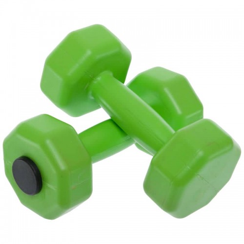 Гантелі для фітнесу пластикові Champion 2х1кг, салатовий, код: TA-9820-1_LG Гантелі для фітнесу пластикові Champion 2х1кг, салатовий, код: TA-9820-1_LG
