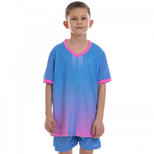 Форма футбольна дитяча PlayGame розмір 3XS, ріст 120, блакитний-рожевий, код: D8826B_3XSNP