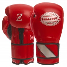Рукавички боксерські Zelart PU 12 унцій, червоний-срібний, код: BO-1361_12_RGR-S52