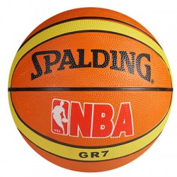 М"яч баскетбольний гумовий Spalding №7, помаранчевий, код: 9R7SP/NBA-WS