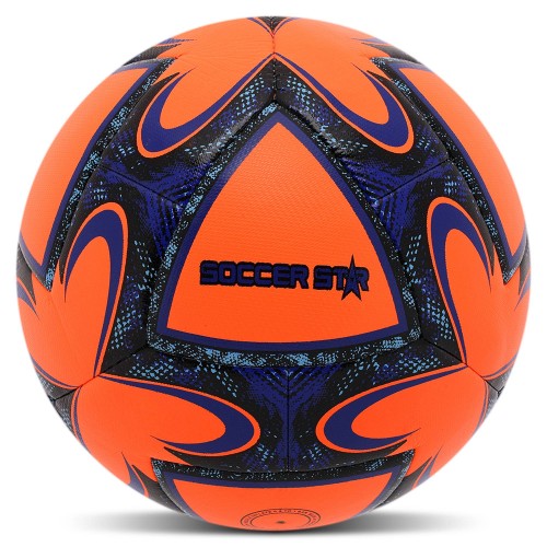 М"яч футбольний Hybrid Soccer Star №5 PU, помаранчевий-синій, код: FB-4461-S52