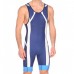 Трико борцівське Asics Wrestling Singlet 2XS, синій-білий, код: 8719021639022