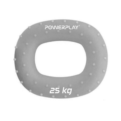 Еспандер кистьовий силіконовий PowerPlay Hand Grip Large 25 кг, сірий, код: PP_4337_Grey_25kg