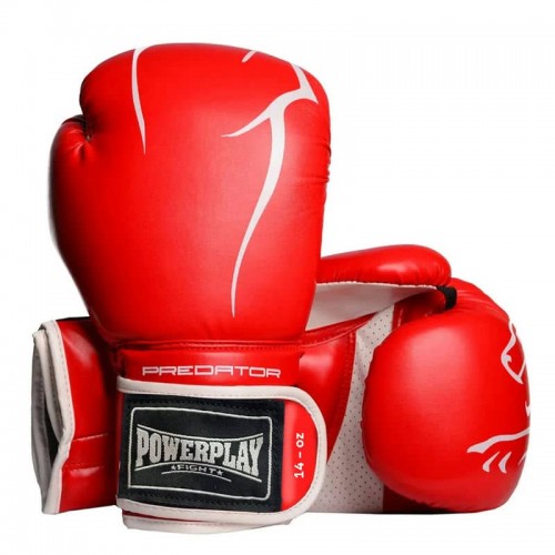 Боксерські рукавиці PowerPlay червоні 14 унцій, код: PP_3018_14oz_Red