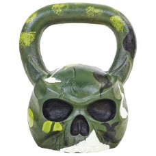 Гиря чавунна пофарбована Zelart Skull 20 кг, зелений, код: TA-5707-20