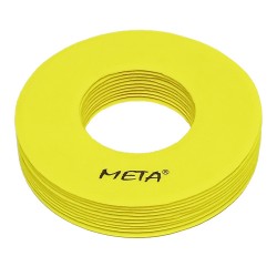 Набір плоских фішок з отворами Meta Flat Marker with hole Set Of 10 19 см, жовтий, код: 080101515313