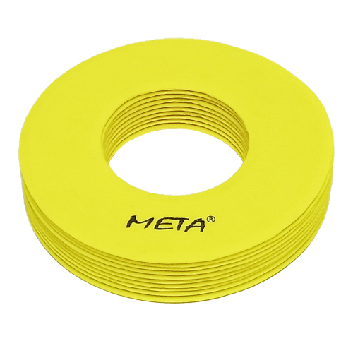 Набір плоских фішок з отворами Meta Flat Marker with hole Set Of 10 19 см, жовтий, код: 080101515313