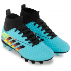 Бутси футбольні дитячі з носком PlayGame розмір 36, блакитний-чорний, код: 266B-2_36