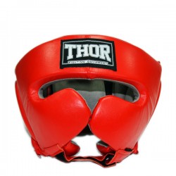 Шолом для боксу Thor S, шкіра, червоний, код: 716 (Leather) RED S