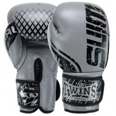 Рукавички боксерські Twins 14 унцій, срібний, код: TW-008_14GR Рукавички боксерські Twins 14 унцій, срібний, код: TW-008_14GR