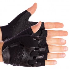 Тактичні рукавички з відкритими пальцями Mechanix L чорний, код: BC-4926_LBK