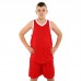 Форма баскетбольна майка та шорти Lidong 5XL, червоний-білий, код: L221_5XLRW